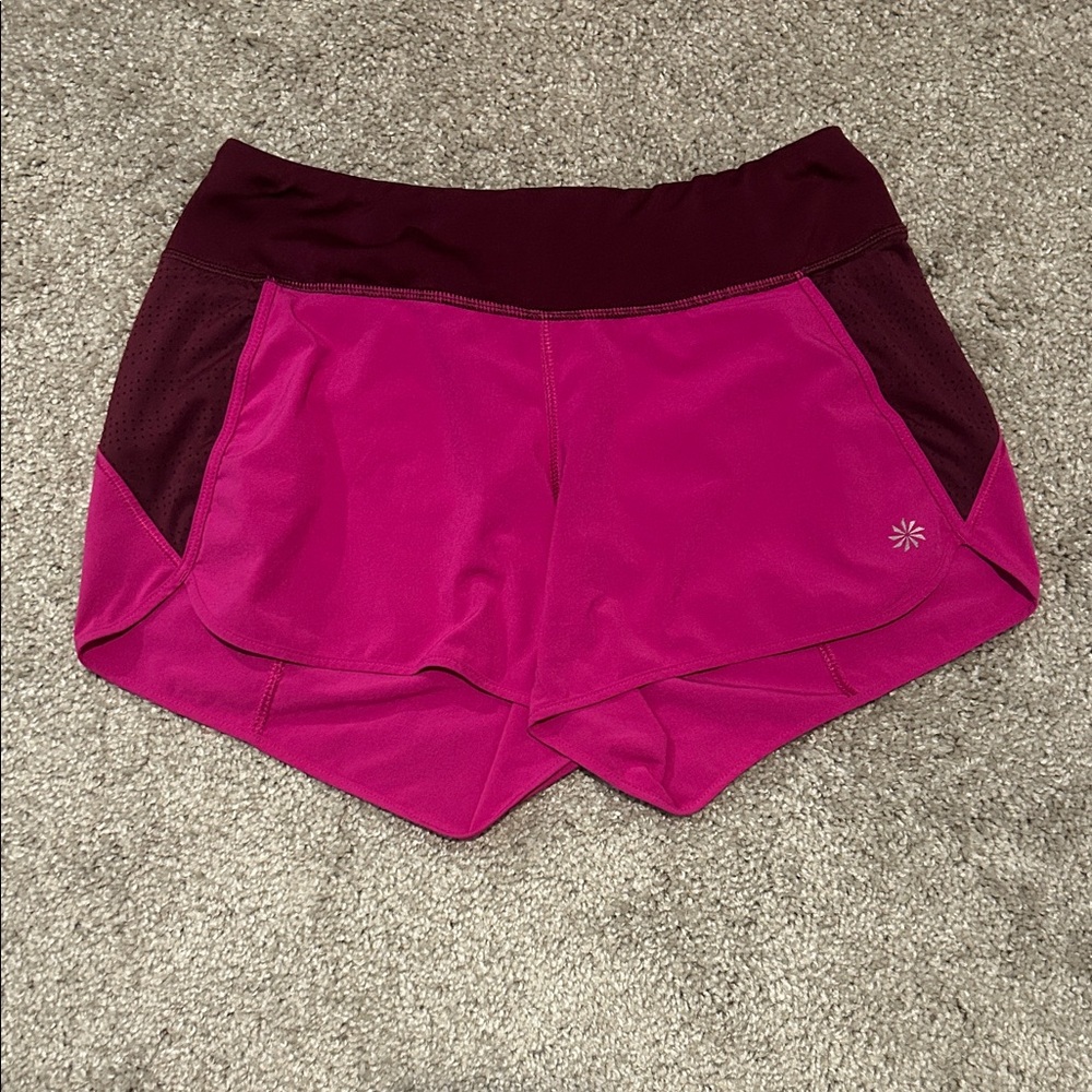 Athleta Magenta and Burgundy Athletic Shorts